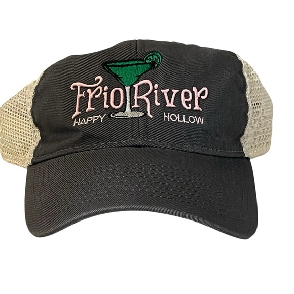 "Frio River Happy Hollow" Gray/White Snapback Baseball Cap - Picture 1 of 14